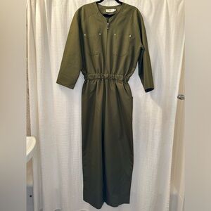 The Frankie Shop Green Long Sleeve Jumpsuit